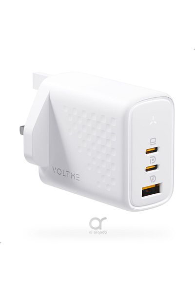 VOLTME Revo 67 Dual USC-C Port + 1 USB-A GaN Wall Charger 67W - Black