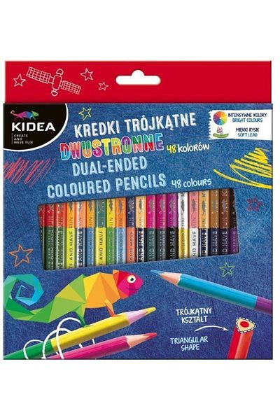 Kidea Set of 24 double-ended pencils, Kidea, 48 colors