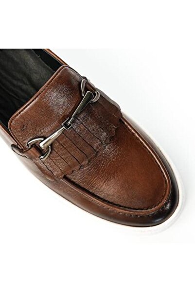 Byterre Nox Genuine Leather Handmade Men's Brown Loafer Shoes