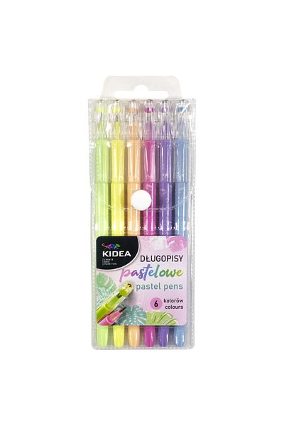 Kidea Set of 6 pens, pastel colors, Kidea DPK6KA