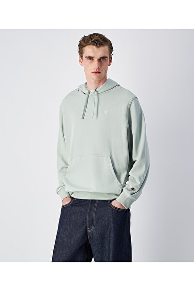 Champion Icons Hooded Sweatshirt Yeşil Erkek Sweatshirt - 220783-GS129