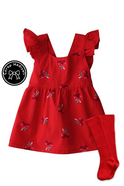 Parla Kids Baby Girl Cherry Pattern Dress