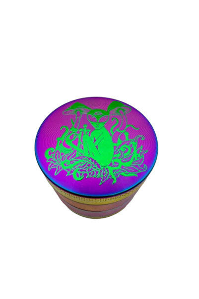 Amsterdam Grinder Magic Leaf Alien stainless steel Oil Effect green 4 Parts Ø50mm
