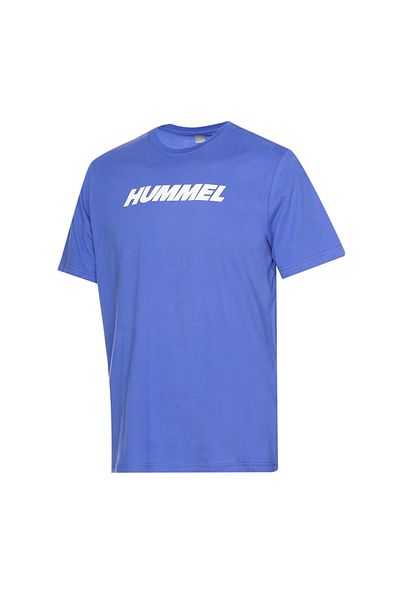 hummel Tricou din bumbac cu logo Hmlelemental Tricou albastru pentru bărbați 911947-7837
