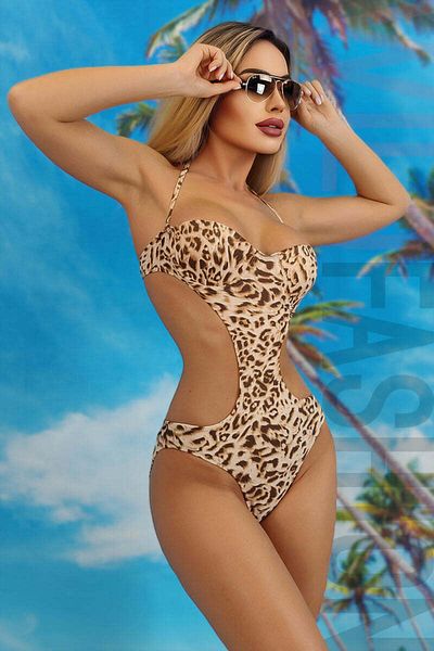 WildFashion Leopard print monokini swimsuit SW2379-99