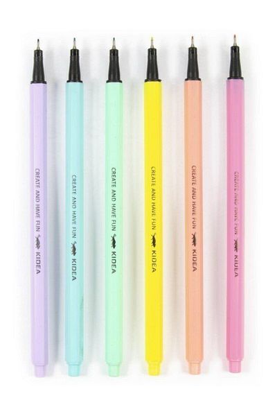 Kidea Set of 6 pens, Kidea, pastel colors