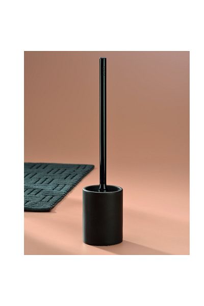 Kela Matsi black ceramic toilet set