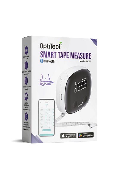 OptiTect Smart Tape Measure, 1 Piece, Digital Display, Quick & Easy Charging