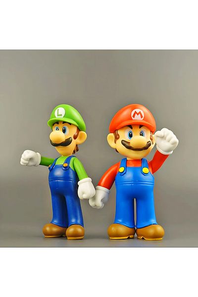 DEK Mario Luigi Yoshi Cappy and Explorer Mario Set of 5 Figures – Collectible 11 cm