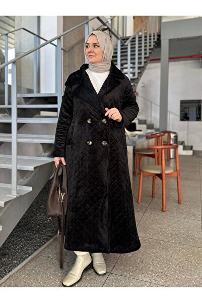Berika YILDIRIM KADİFE KABAN SİYAH