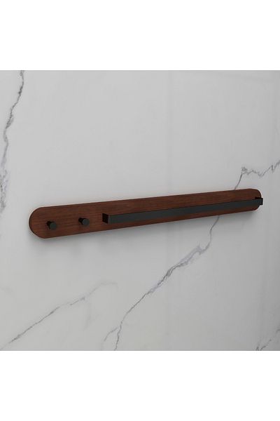 lyla concept Μασίφ Λεπτομερής Μεταλλική Πετσέτα – Μινιμαλιστική κρεμάστρα τοίχου |   Μασίφ Βάση Καρυδιάς