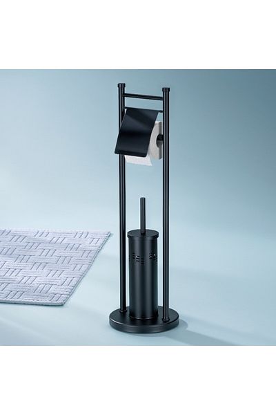 Kela Rocking toilet set, black 22x77.5 cm