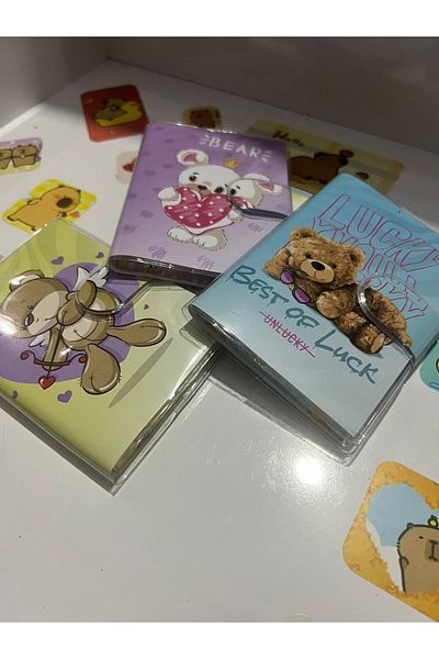 demirosa 3 Pieces of Cute Cartoon Character Mini Notepad – School and Daily Use