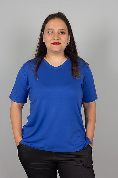 Truva XXL Saks V-Neck Lycra Viscose T-Shirt – Comfortable, Stylish and Breathable Fabric