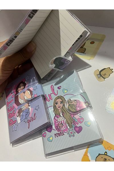 demirosa 3 Pcs Cute Girl Character Mini Notepad – for School and Daily Use