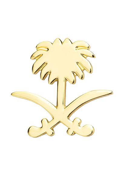 Generic Two Swords and Palm Tree Magnetic Sticker and Brooch for Mobile Phone Case and Clothes