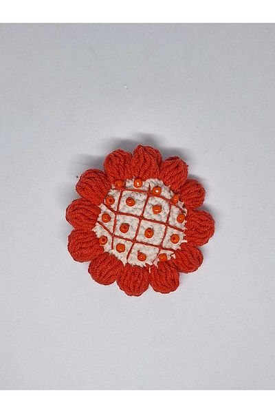 No Name Atelier Elastic Bead Embroidered Buckle