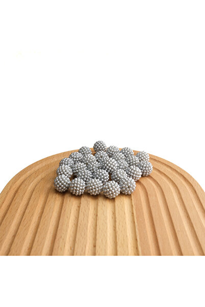 Prestij Boncuk 14 mm Μούρα Πέρλα Γκρι 500 Γρ Χάντρες Μούρα