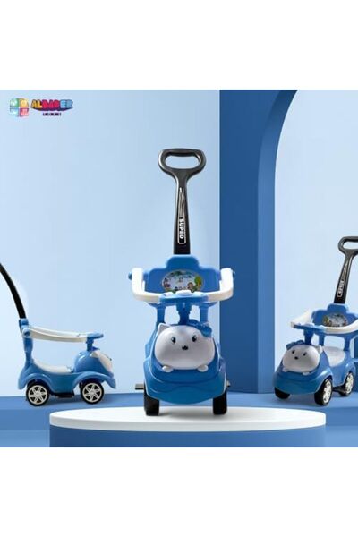 ALBADER سيارة دفع 3 في 1 - سيارة دفع آمنة بدواسة دفع مع هانسبار، لعبة ركوب متينة