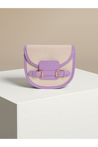 Mojeva Asia Women's Lilac-Linen Handbag and Shoulder Bag