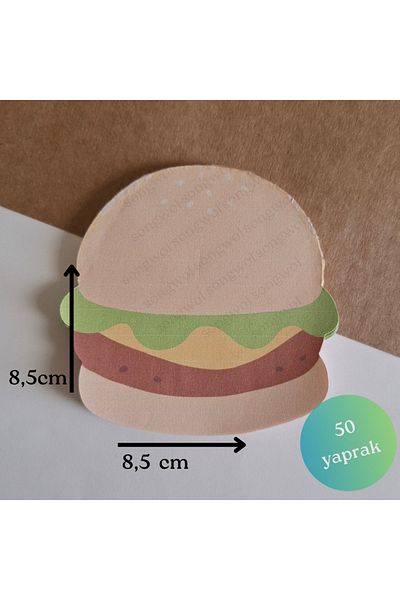 Songwol Studios Hamburger Shaped Memo Pad, Memopad, Notepad, Notepad