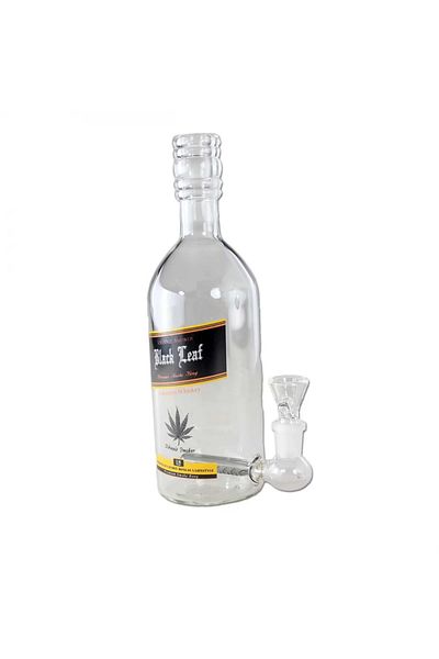 Black Leaf Bong Cannabis WHISKEY Johnnie Smoker Black Leaf cu Difuzor 24cm