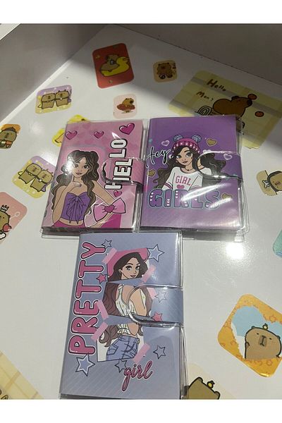 demirosa 3 Pcs Cute Girl Character Mini Notepad – for School and Daily Use