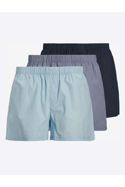 Jack & Jones JACK&JONES Herren Web-Boxershorts, 3er Pack - JACMILANO WOVEN BOXERS 3 PACK , Baumwolle