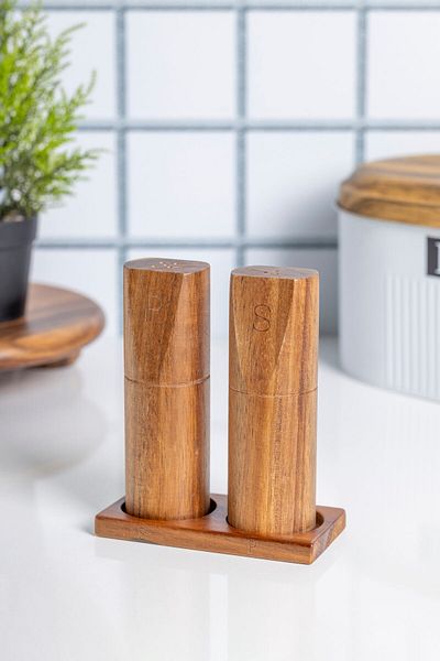 FH finehome Volina Acacia Salt and Pepper Shaker