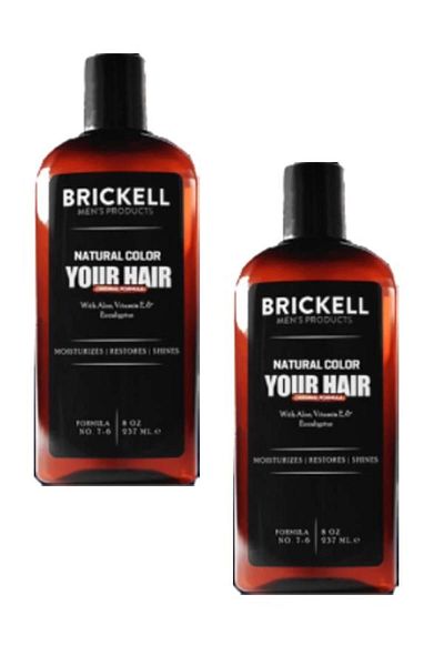 Vemora Brickell Men's Hair Beard Whitening Remover Colorant Care Shampoo 300 ml 2 Pcs