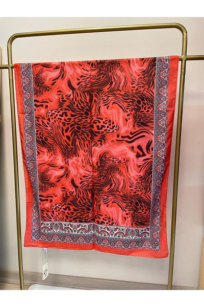 MENESSA Cotton Voile Leopard Pattern Shawl