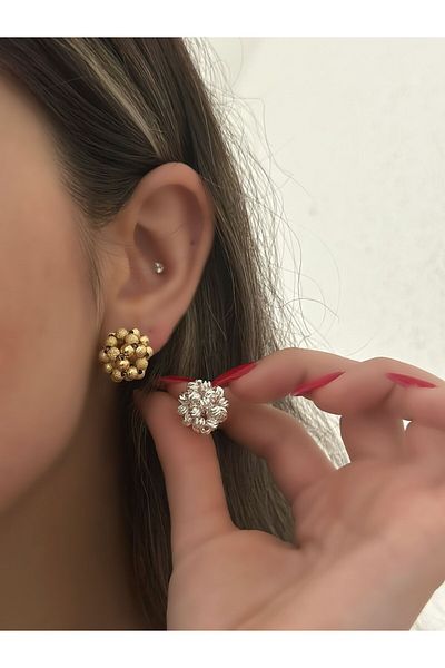 MyladyAccessoriess Topcuk Detailed Minimal Steel Earrings Gold
