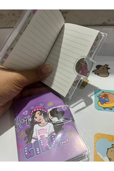demirosa 2 Pcs Cute Girl Character Mini Notepad – for School and Daily Use