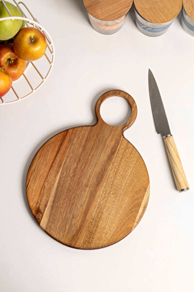 FH finehome Volleyball Acacia Round Presentation Board 32X24 cm