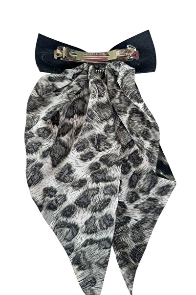 TAKIŞTIR Gray Color Leopard Patterned Stone Detailed Vending Machine Buckle