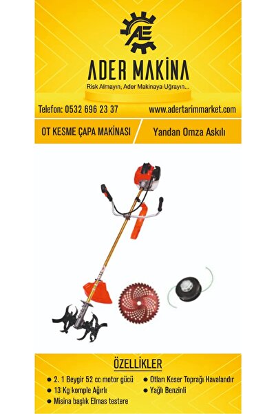 TERA YANDAN ASKILI OT KESME ÇAPA MAKİNESİ