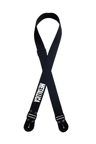 cantekin Guitar Strap Black Color (Strap) Compatible with All Guitars Metallica Printed