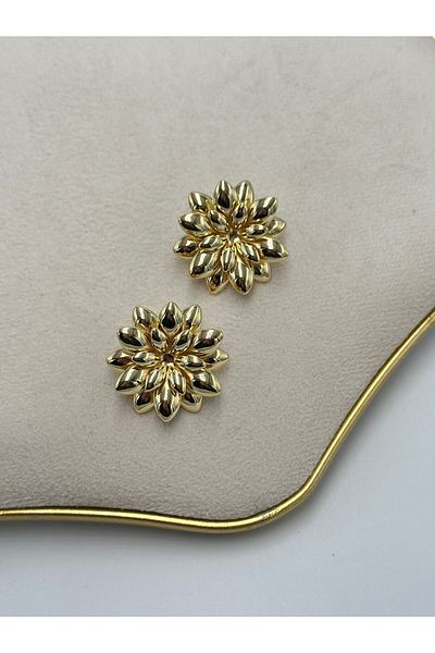 MyladyAccessoriess Plain Flower Plate Steel Earrings
