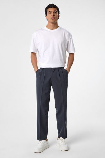 bilcee Men's Technical Fabric Anthracite Baggy Trousers 4590