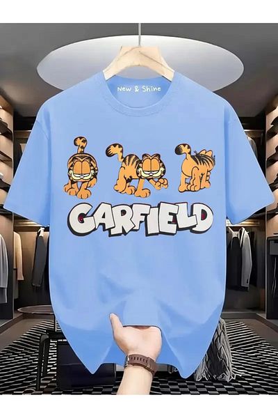 New Shine 1 tricou este un cadou pentru achiziții de 6 și mai sus în coș - Tricou oversize cu imprimeu Garfield