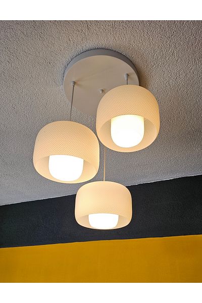 Edesign Wicker Look Decorative Stylish Chandelier Set of 3