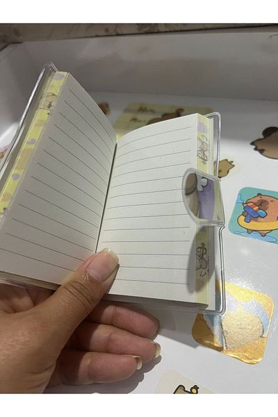 demirosa 1 Pc Mini Notepad with Cute Cartoon Characters – for School and Daily Use