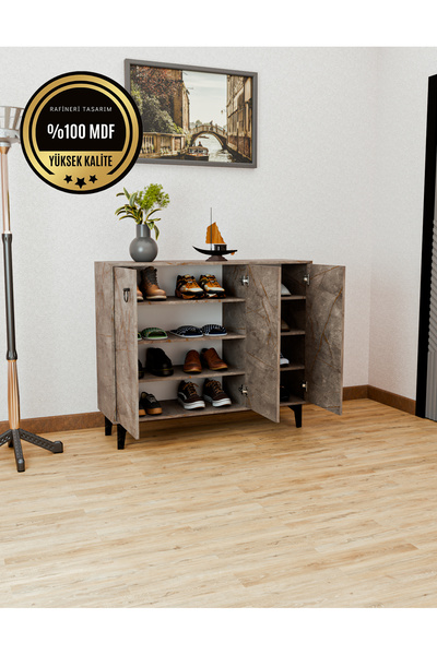 DEKORFİM DF08102GD MDF Ayakkabılık Antre Hol Çok Amaçlı Dolap Ayakkabı Dolabı