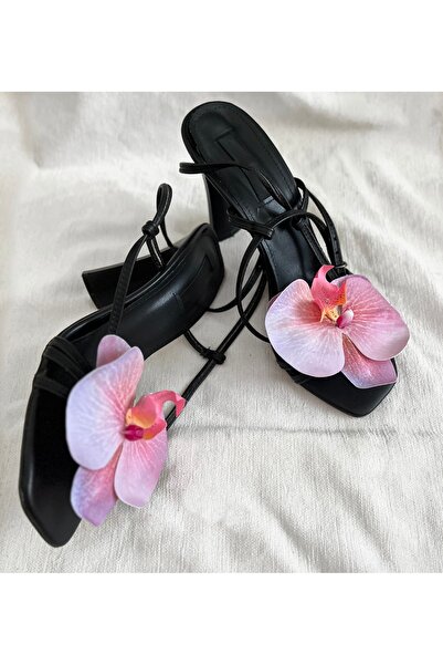 FloresDeCarnaval renkli orkide çıtçıtlı ayakkabı tokası