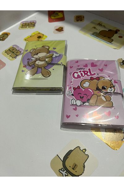 demirosa 2 Mini Notebooks with Cute Cartoon Characters – for School and Daily Use