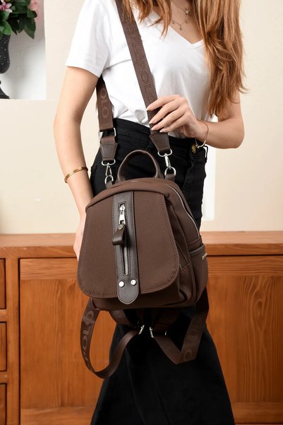 Just Polo Women's Hand and Shoulder Bag with Zippered Compartments