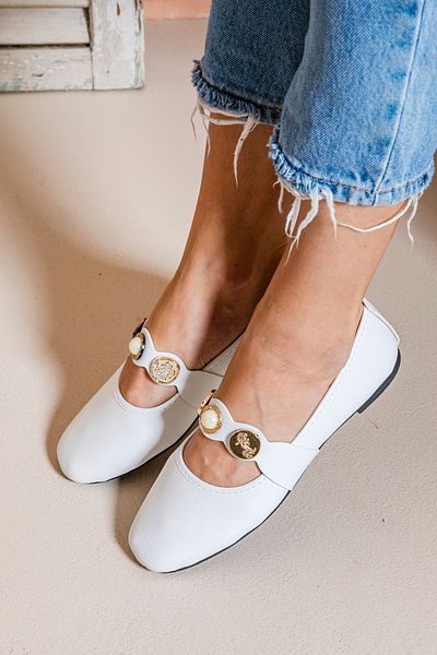 ICELAKE İcon Women's Ballerinas Comfortable Lightweight Noise-Free Orthopedic Daily Shoes Ballerinas Home Office Outdoor Shoes