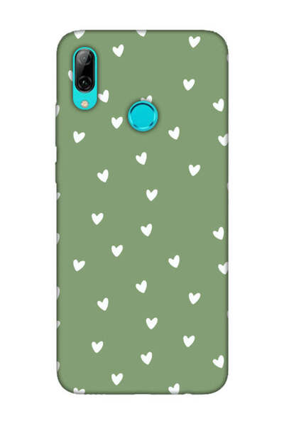 frondcase Huawei P Smart 2019 Küçük Kalpler Yeşil Telefon Kılıfı