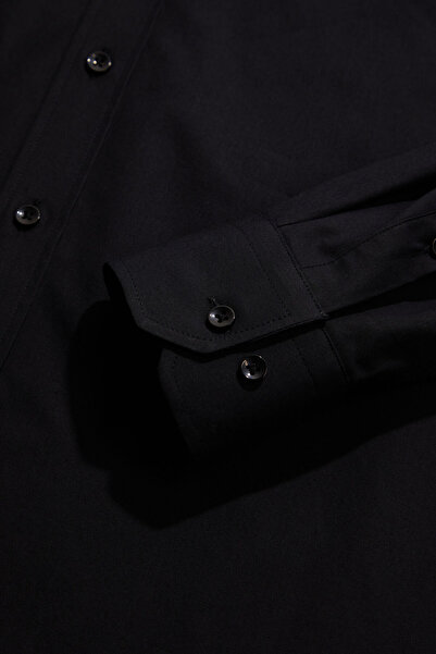 W Collection SİYAH UZUN KOLLU GÖMLEK