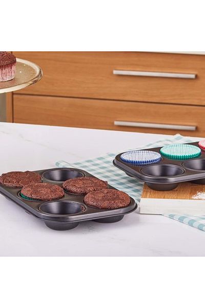 Guardini Gardenia 6Li Muffin Cake Mold with Paper 27X18,5Cm
